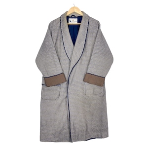 Pick!! vintage Aquascutum London veste peignoir petit motif pied-de-poule taille moyenne