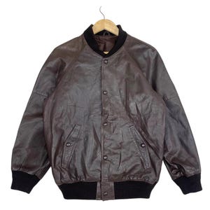 Choisissez !! vintage Bahron Bomber Zipper Jacket Type 2 Taille Large