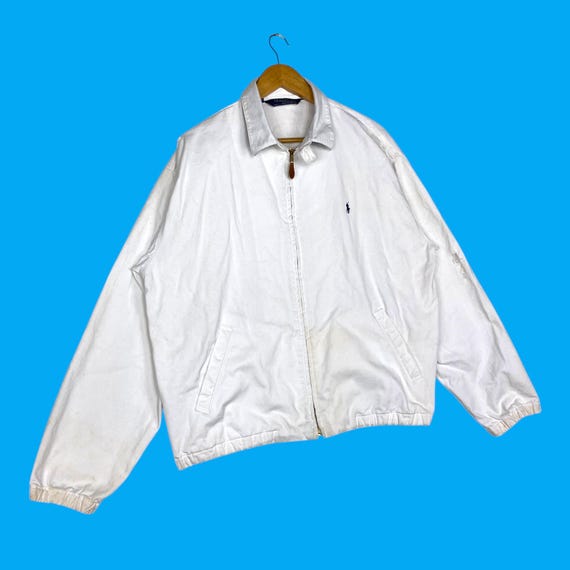 Pick!! Ralph Lauren Harrington 90s Jacket Solid White USA Made