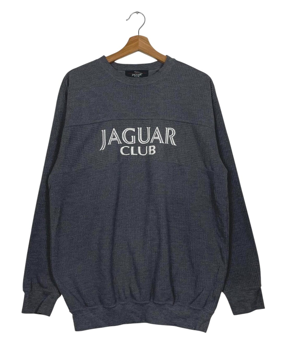 Pick!! 90s Jaguar Club Crewneck Sweatshirt Embroidery