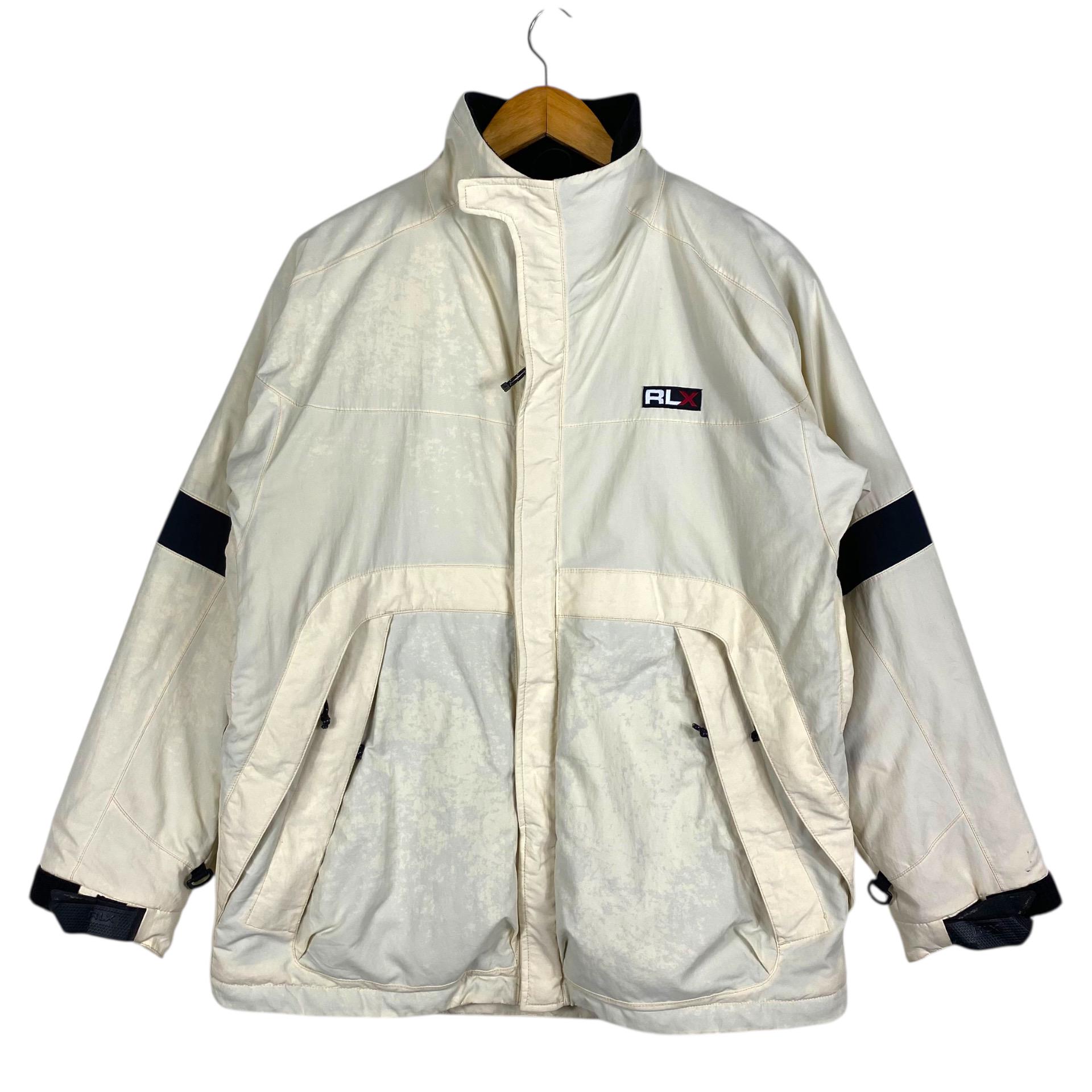 Pick!! RLX Ralph Lauren Full Zip Windbreaker Jacket Cream Beige