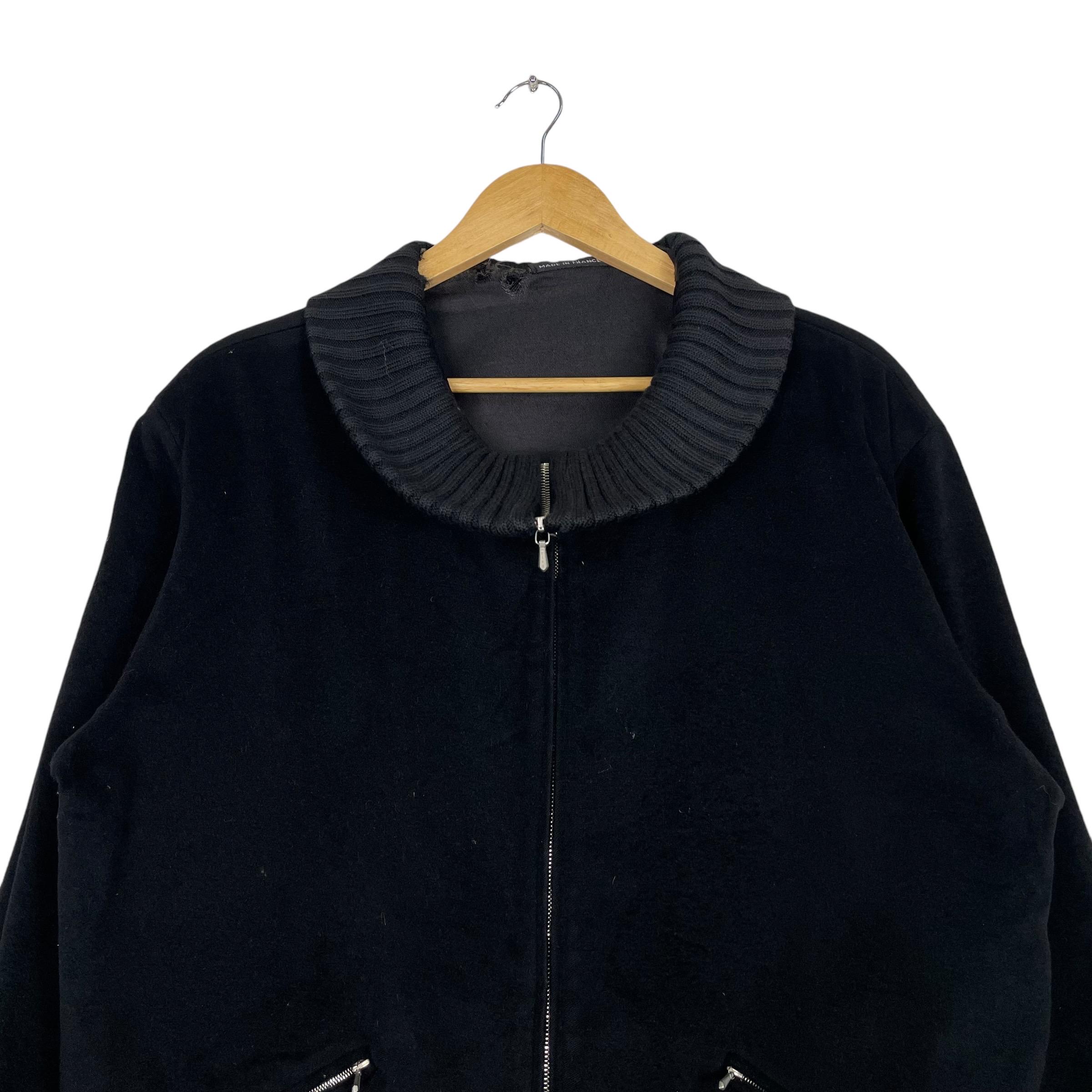 Pick!! Agnes B Zipper Wool Jacket Nice Black Nice Size Medium - Etsy