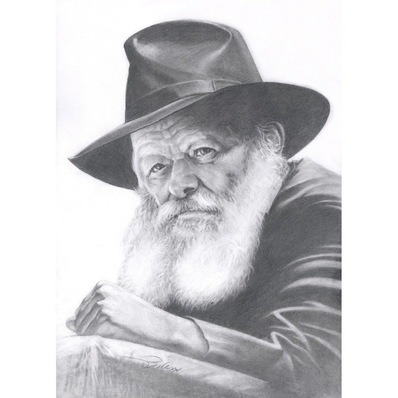 Printed Illustrations Of The Lubavitcher Rebbe By Michael Etsy