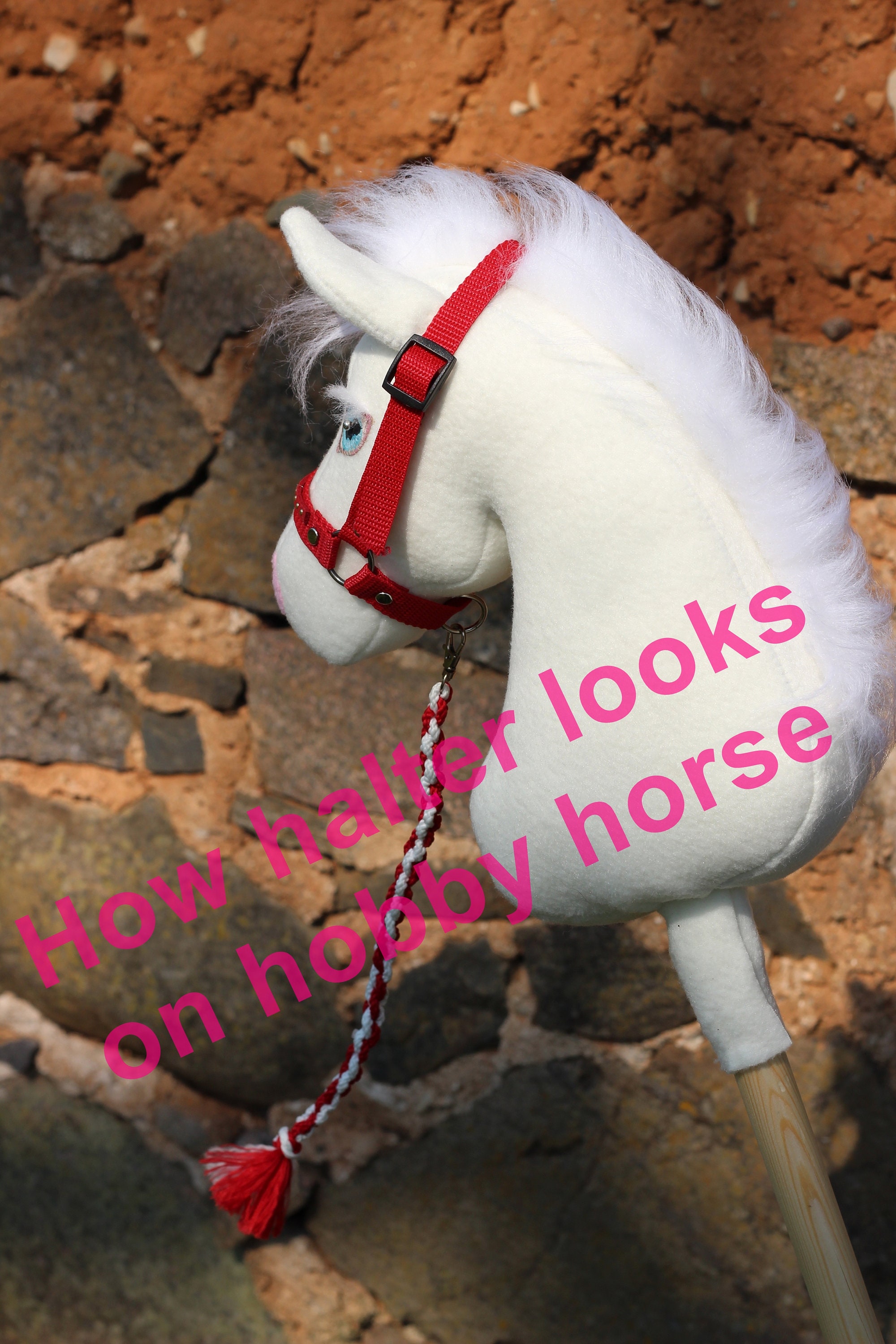 Hobby horse / stick horse foal in brown color and blue eyes Etsy