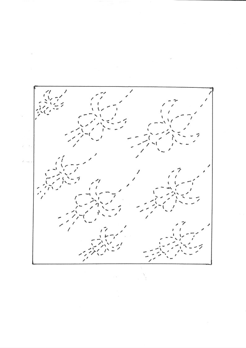 Japanese Sashiko Embroidery Pdf Pattern Download Etsy