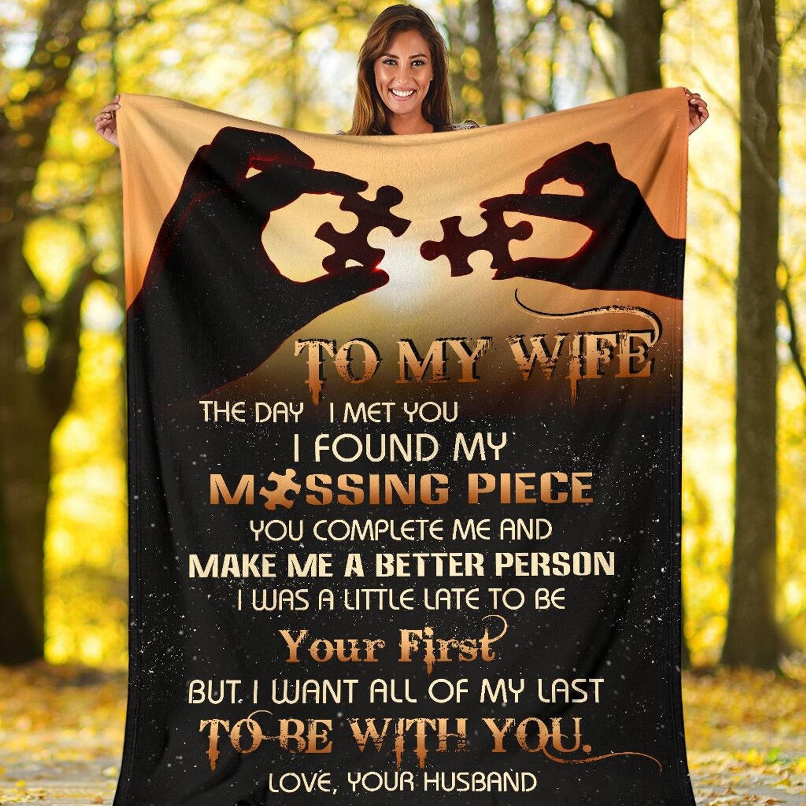 Personalized Blanket To My Wife Wife Blanket Gift for Wife Etsy