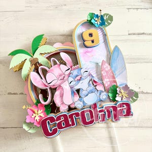Handmade Stitch & Angel Cake Topper: Shaker Decoration