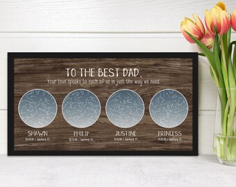 Constellation Print Custom Star Map Gift Night Sky Map By Date Personalized Gift For Dad Birthday Gift From Son Gift For Him