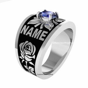 Oval Cut Best Custom Class Ring, Personalized Crystal and Statement Ring, unique Class Ring jewelry for woman silver925