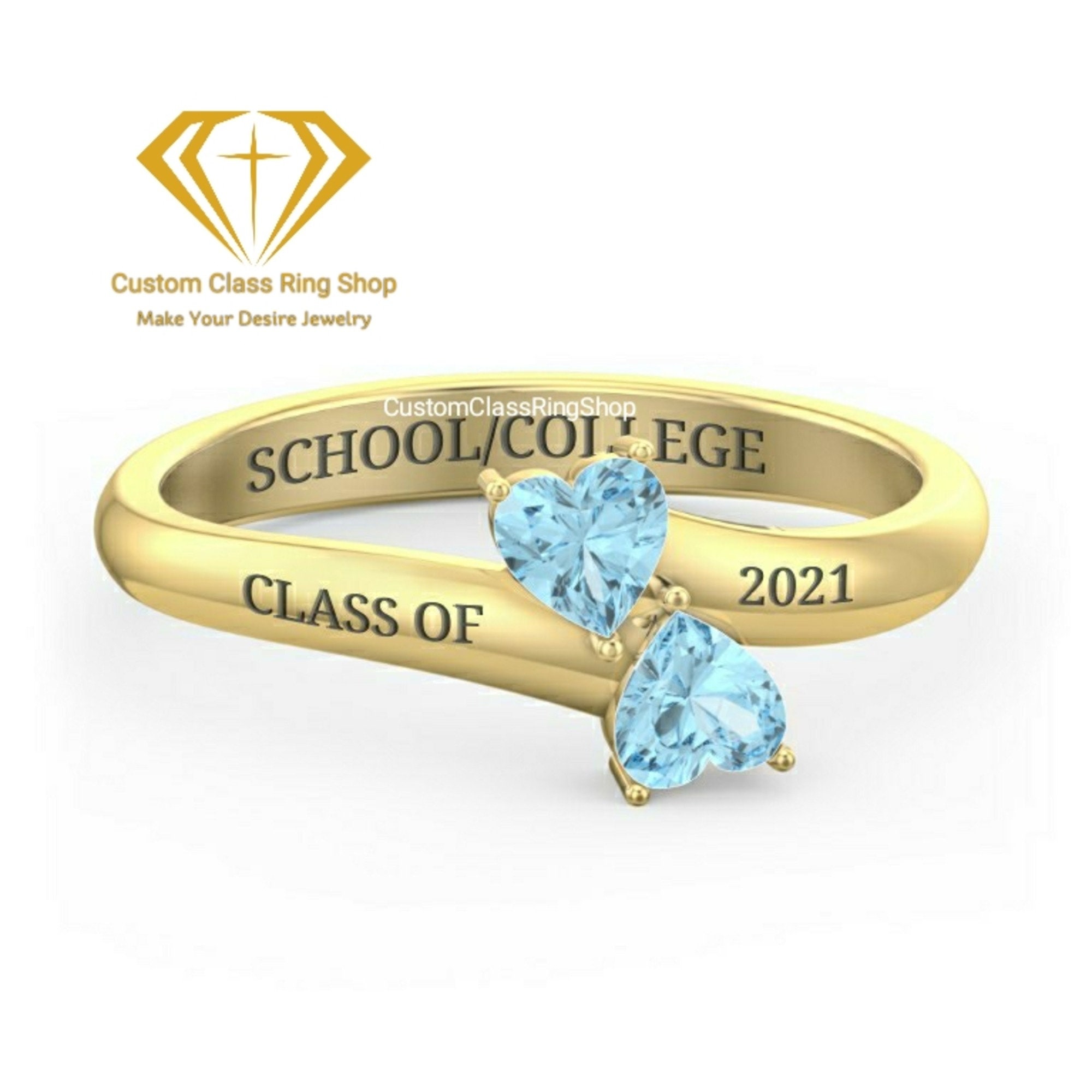 Personalized College Class Ring,school Ring,college Graduation Ring