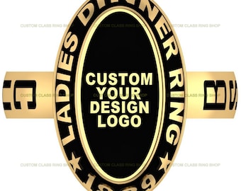 Customizable University Ladies' Dinner Ring, Gold 10K