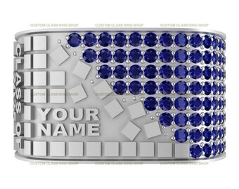 Collection for him, College Ring, Professional Ring, Class Ring, Graduation Ring - Silver925
