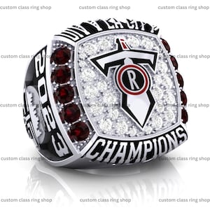 Custom Champion Class Ring • Personalized Sports Ring • Championship Ring for Men & Women • Graduation Ring • Sterling silver925