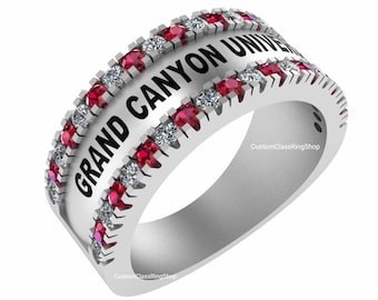 Personalized Class Ring Silver 925