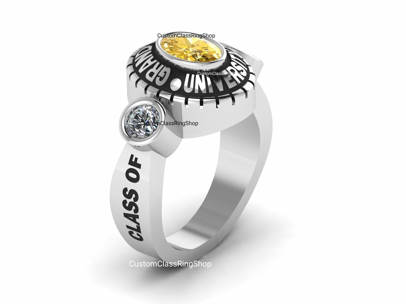College Ring university Ring graduation Gift graduation Ring oval
