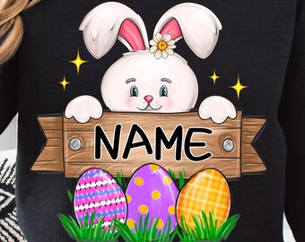 Add a Name Easter Sublimation PNG Girl Kids Bunny Easter Nameplate Sublimation File PNG Easter Sublimation – DTF Design, Easter Basket