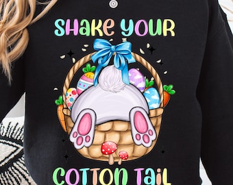 Shake Your Cotton Tail Png, Coquette Bunny Png, Easter Bunny Vibes Girl Png, Happy Easter Png, Sublimacja Design, Plik cyfrowy