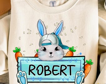 Easter Bunny Boy Nameplate Png, Personalized Easter Bunny Png, Easter Day Png, Easter Bunny Png, Cute Bunny Png, Happy Easter Day Png
