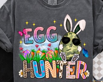 Egg Hunter Bunny Png, Camo Bunny Png, Boy Easter Bunny PNG, Retro Easter Png, Easter bunny png, camouflage easter png, Sublimation Design