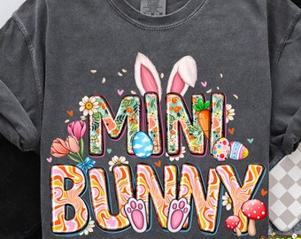 Easter Mini Bunny png sublimation design download, Happy Easter Day png, western Mini png, Easter bunny png, sublimate designs download