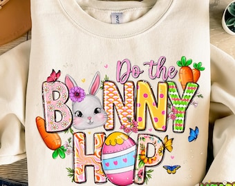 Do the bunny hop png sublimation design download, Happy Easter Day png, Easter bunny png, cute Easter png, sublimate designs download