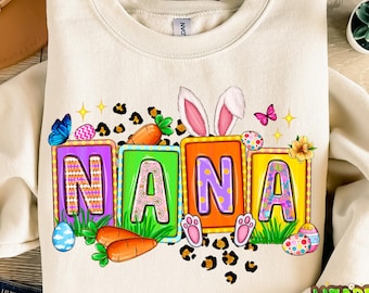 Easter Nana, Easter PNG, Mama Easter png, Easter day design, coquette Easter art, Nana png for sublimation designs, Easter Mama Png