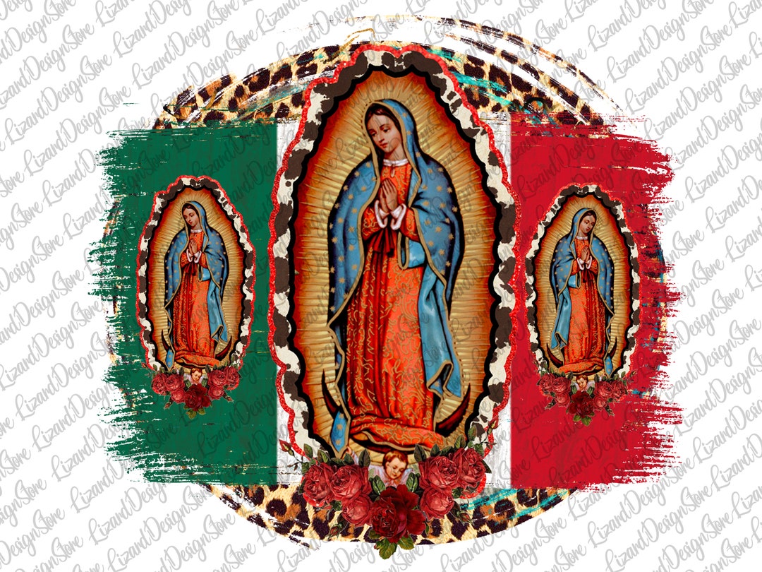 Mexican Flag Lady of Guadalupe Png, Virgen De Guadalupe PNG, Western ...
