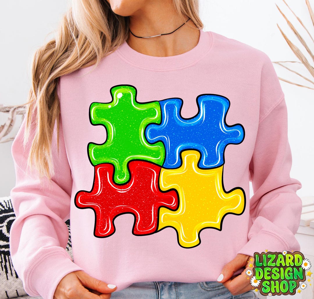 Autism Puzzle Piece Png Sublimation Design Download, Autism Awareness ...