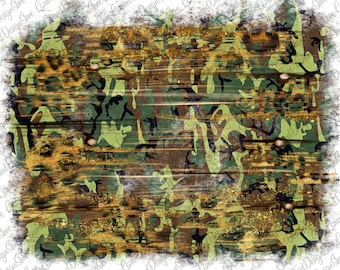 Camouflage Leopard Background PNG, Camo Frame png, Distressed Grunge Splash Background, Sublimation Design Download, Camouflage Distressed
