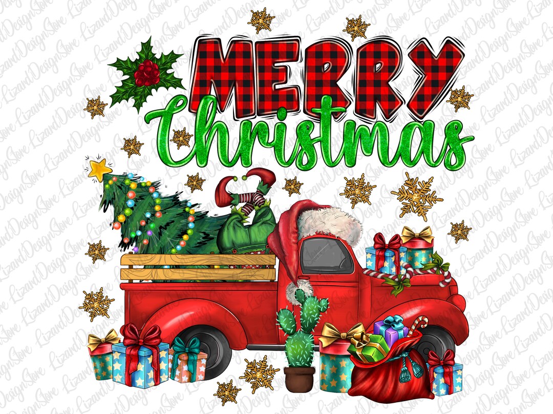 Merry Christmas Truck Png Merry Christmas Truck Png Truck - Etsy