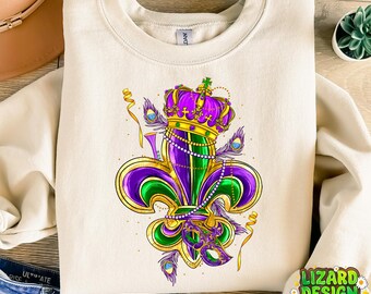 Mardi Gras Fleur De Lis Png Diseño de sublimación, Mardi Gras Png, Fleur De Lis Design Png, Diseño occidental Mardi Gras Png, Descargas digitales