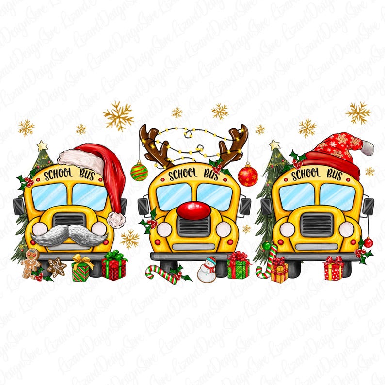 Christmas School Bus Png Sublimation Design Download, Merry Christmas ...