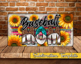 Western Baseball Mom Png Sublimationskennzeichen Design, Baseball Mom Nummernschild, Lizenzschild Png, Baseball Sublimation Png Downloads
