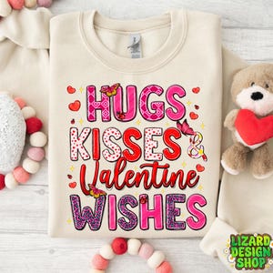 Umarmungen Küsse & Valentinstag Png, Valentinstag Png, Valentinstag PNG, Liebe Png, Mädchen Valentinstag Png, Sublimationsentwurf