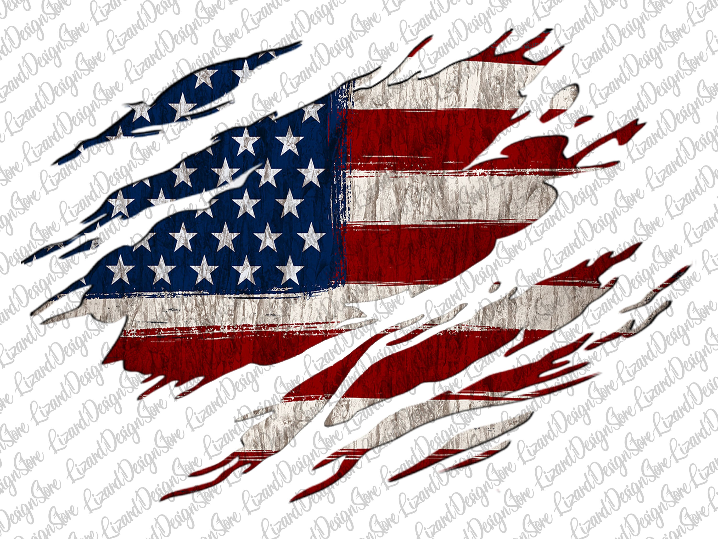 Usa Flag Claw Png File Ripped Design Usa Flag Sublimation Etsy Australia