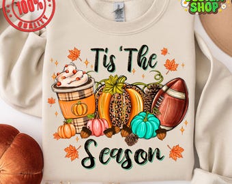 Das ist die Saison png, Fußball PNG, Herbst PNG, Leopard Kürbis PNG, Saison PNG, Fußball Sublimation Design, Herbst Sublimation Design, Kürbisse PNG