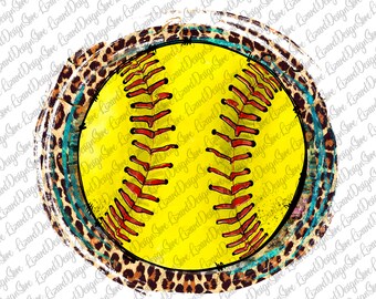 Softball Leopard png, Softball Sublimation Design Download, Leopard Softball Design, Hand Drawn, Sublimation Design, Digital Download