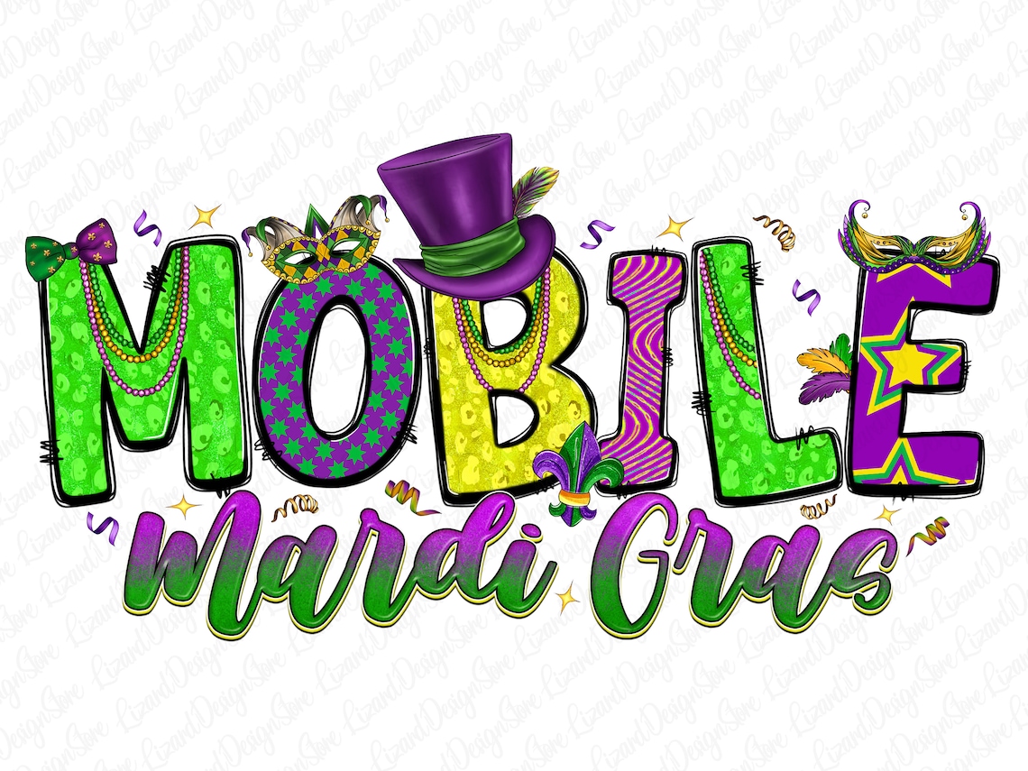 Mobile Mardi Gras Png Sublimation Design Mardi Gras Png Etsy