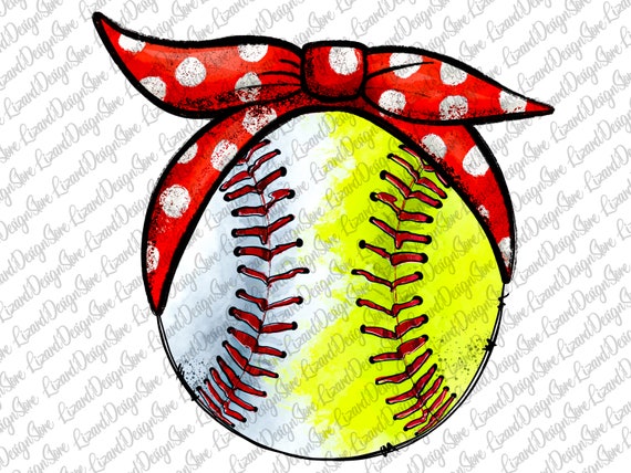 Baseball Softball Ball With Headband Png Baseball Softball - Etsy