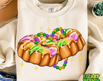 Mardi Gras King Cake Png Sublimation Design, Mardi Gras Png, Mardi Gras Cake Sublimation Png, Western Design Png, King Cake Design Png