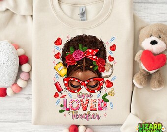 Chignon afro désordonné, un professeur aimé, téléchargement de conception par sublimation png, Saint-Valentin png, professeur afro png, afro png, téléchargement de conceptions sublimées