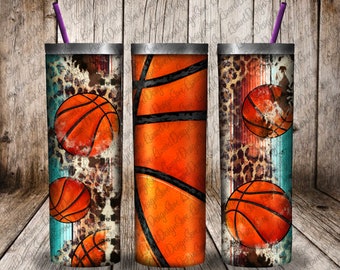 Basketball Tumbler Png, Basketball- Sports Png, Basketball 20 oz Skinny Tumbler, Template Download, Spor Tumbler Png, Instant Download