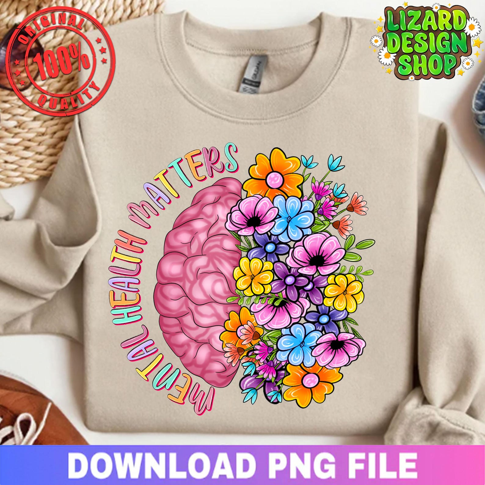 Mental Health Matters PNG Mental Health Shirt Png Positive Quote Floral ...
