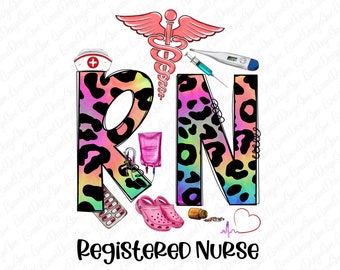 RN Registered Nurse png Sublimation Design Download, Western RN png, Krankenschwester png, Pflege png, sublimieren Designs Download