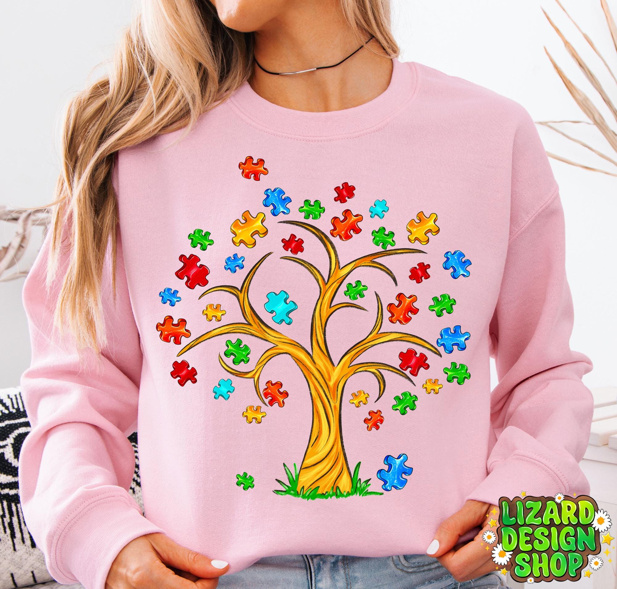 Autism Puzzle Tree Png Sublimation Design Download, Autism Awareness ...