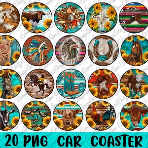 Car Coaster Packaging, Canva Coaster Printable Packaging, Car Coaster  Display Card Template, 2.5 Inch Car Coaster, Coaster Phrases Bonus 