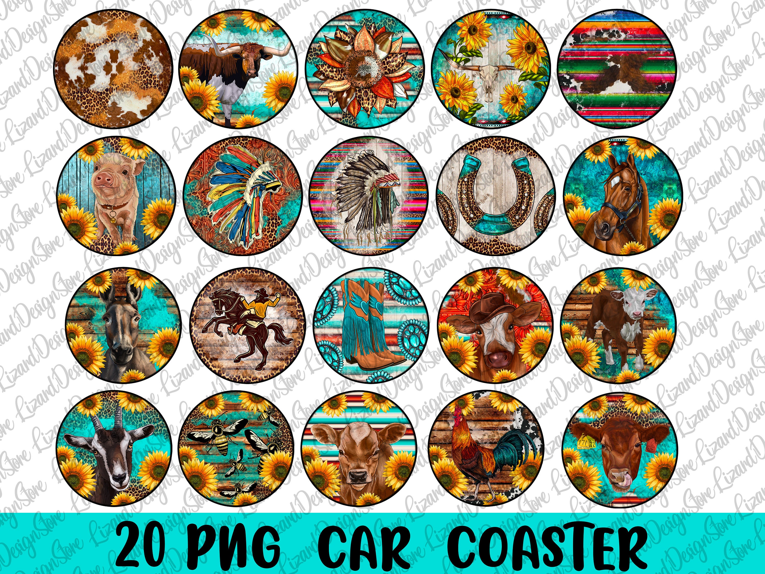 Neoprene Car Coasters – Sublimation Coasters –