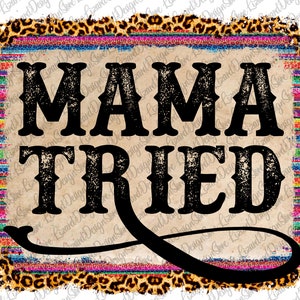 Mama Tried Leopard Pngsublimation Download Bandana Patern - Etsy