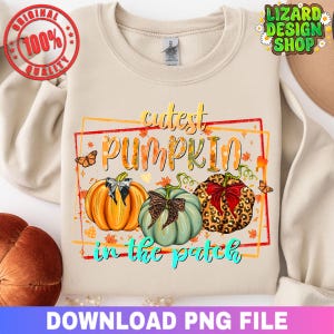 Najsłodsza dynia w łatce PNG, Pobieranie jesiennych wzorów sublimacji dyni, Clipart na koszulkę z okazji Halloween dla małych dzieci, Pliki projektów na Święto Dziękczynienia