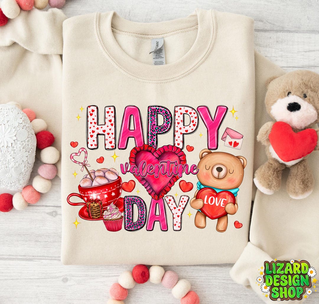 Happy Valentine's Day Png Sublimation Design Download, Valentine's Day ...